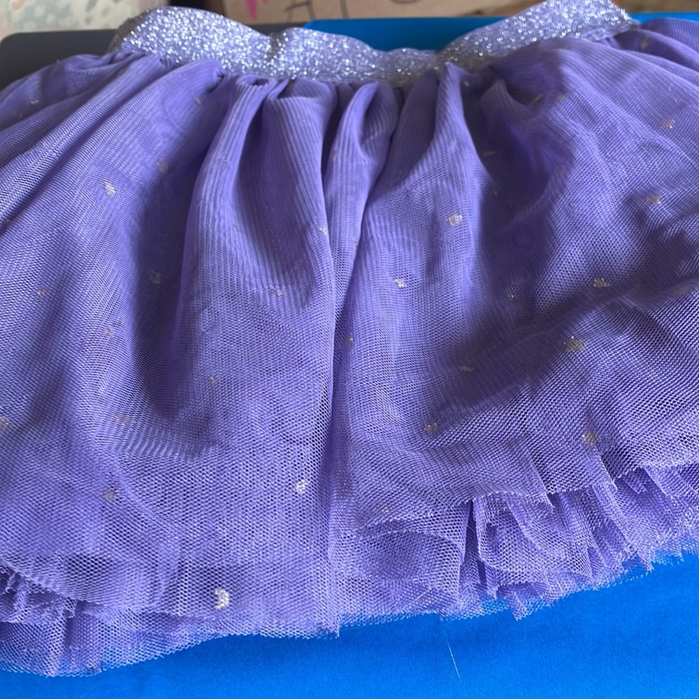 FINAL MARKDOWN Genuine kids Purple Tulle Skirt with Glitter Accents 5t